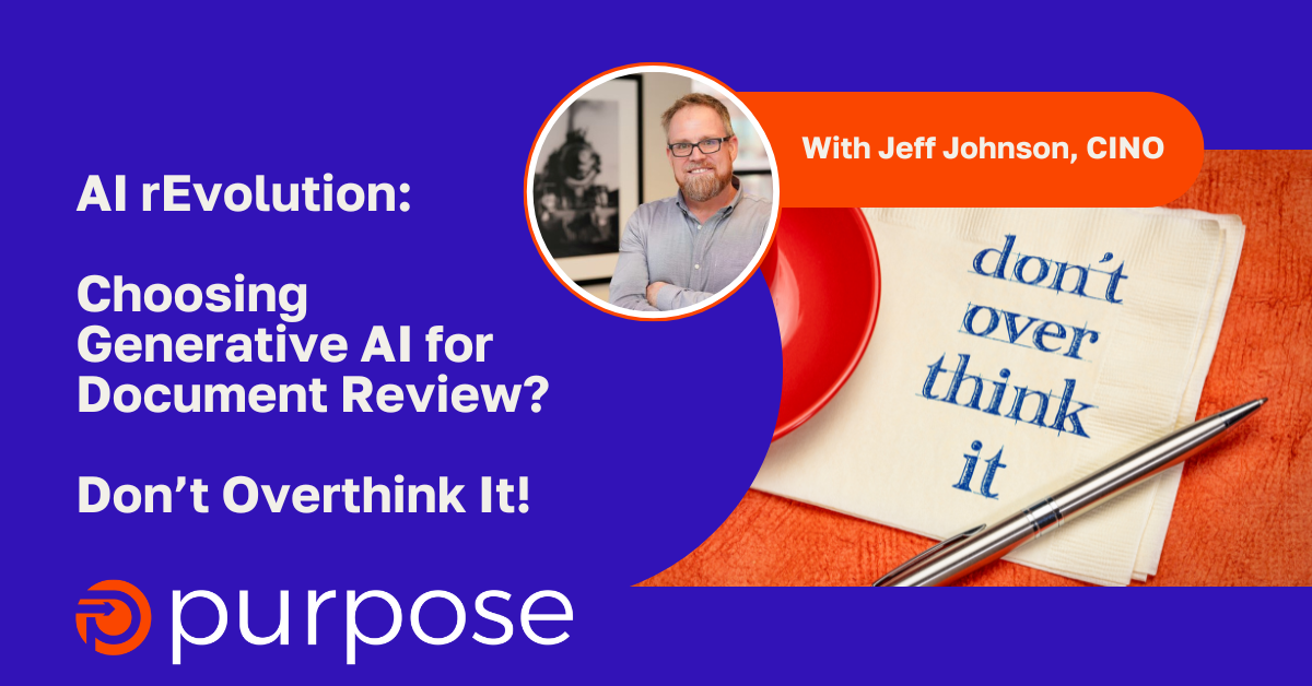 using AI for doc review, managed doc review, generative ai, artificial intelligence, ai for legal services