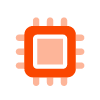 Orange Graphics Card Icon
