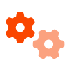 Orange Gears Icon