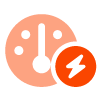 Orange Speedometer Icon